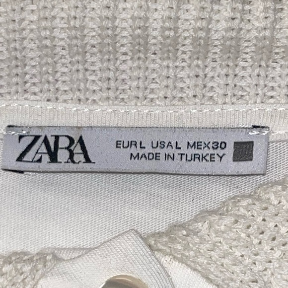 ZARA WHITE POLO WITH KNITTED COLLAR 💖 - Picture 3 of 3